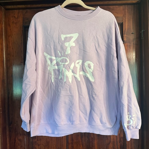 Ariana Grande Sweaters - Ariana Grande Pastel Purple Top 7 Rings